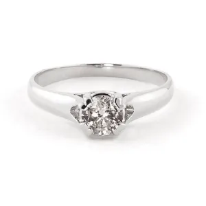 14K Solid White Gold Just Remember Sdiamond Ring