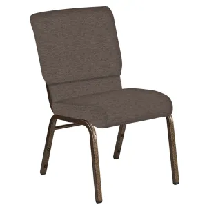 18.5''W Church Chair in Ravine Fabric - Gold Vein Frame