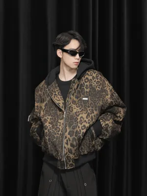 【24s January.】Retro Leopard Print Cotton Jacket