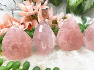 A Grade Rose Quartz Flame Crystals