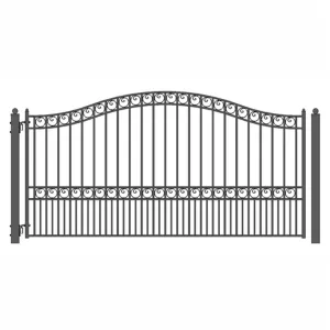 Aleko Steel Single Swing Driveway Gate - PARIS Style - 16 x 6 Feet