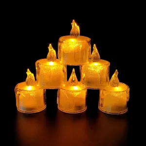 All4U (Pack of 24) LED Candles Artificial Light Diwali Lights for Home Decoration Light for Decoration Candles for Home Decor Lights for Home Diwali Candles