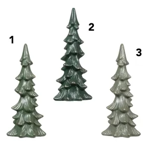 Decoris 24.2cm Green Terracotta Christmas Tree Ornaments (Choice of 3)