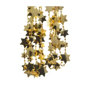 Decoris 270cm Plastic Gold Star Christmas Garland