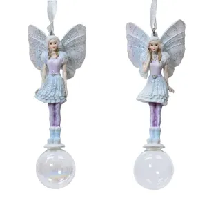 Decoris Hanging Elf with Glass Ball (Choice of 2)