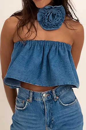 Denim tops