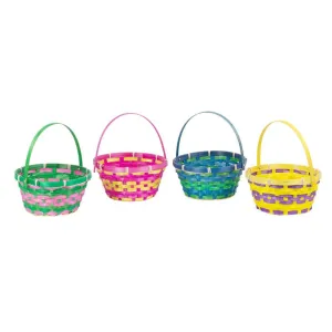 Easter Treasures Bamboo Basket with Movable Handle, Assorted