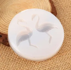 Flamingo Silicone Mold, Fondant, Soap, Resin Cake Decorating, Candy, Nautical, Fish, Cooking, Jewelry, Beach, Chocolate, Polymer Clay Animal