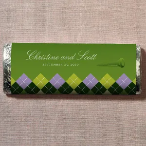 Golf Nut Free Gourmet Milk Chocolate Bar Classical Green Gradient