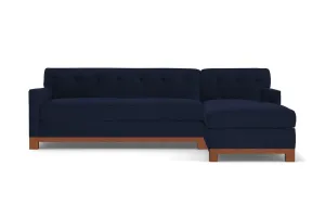 Harrison Ave 2pc Sleeper Sectional :: Leg Finish: Pecan / Configuration: RAF - Chaise on the Right / Sleeper Option: Memory Foam Mattress