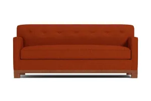 Harrison Ave Queen Size Sleeper Sofa Bed :: Leg Finish: Pecan / Sleeper Option: Deluxe Innerspring Mattress