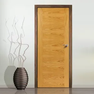 J B Kind Oak Contemporary Ostria Flush Fire Internal Door - 30 Minute Fire Rated - Prefinished