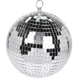 Koopman 12cm Silver Mirror Ball Hanging Christmas Tree Decoration