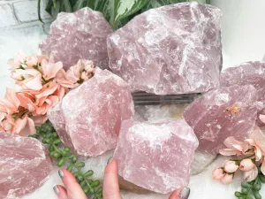 Large Raw Rose Quartz