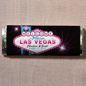 Las Vegas Nut Free Gourmet Milk Chocolate Bar Dark Pink