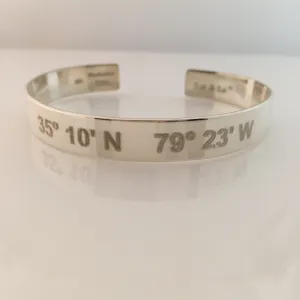 Lat & Lo | XL Cuff Bracelet Sterling Silver