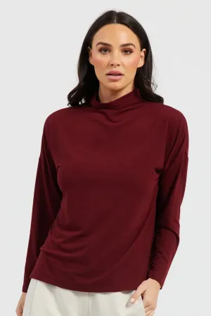 Mayflower Long Sleeve Tee in Berry Jersey