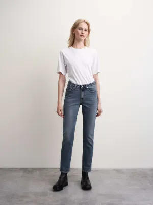 High-waisted slim jeans