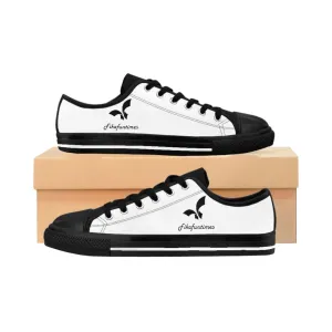 Men Breathable Canvas Lace-Up White & Black Fikafuntimes Skate Shoes