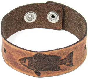 Men's Leather Wristband - The Snapper