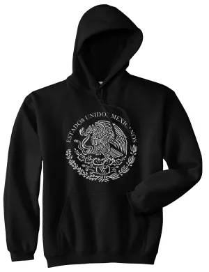 Mexico Coat Of Arms Black White Mens Pullover Hoodie