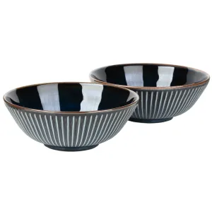 Navy Sendan Japanese Noodle Bowl Set