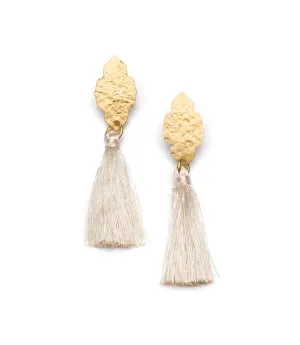 Nihira Ashram Window Earring Gold Tassel