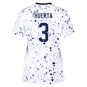 Nike Womens United States Sofia Huerta 4 Star Home Jersey 23/24 w/ 2019 World Cup Champion Patch (White/Loyal Blue)