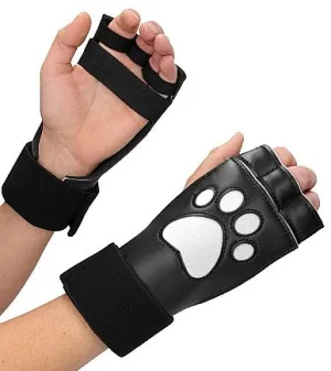 Ouch Puppy Play Neoprene Puppy Paw Gloves Black