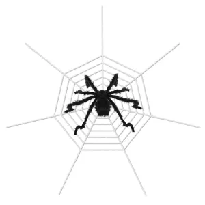 Outdoor 59inch Halloween Spider with 126 inch Mega Spider Web