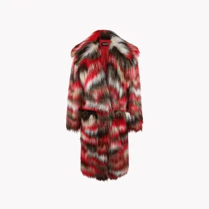 Pre Order:  Printed Shaggy Faux Fur Jacket