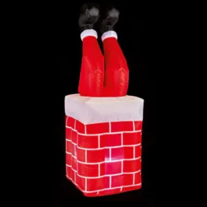 Premier 43cm Acrylic Santa Stuck in a Chimney