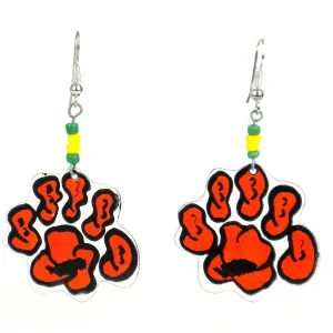 Recycled Tiger Paw Earrings Creative Alternatives