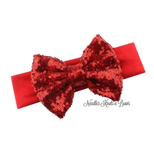 Red Sequin Bow Headwrap, Baby Girls & Toddlers