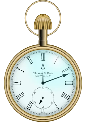 Retro mechanical Pocket Watch Hand-wind engraved gold