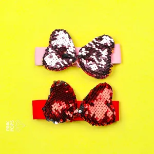 Reversible Sequin Bow Headband