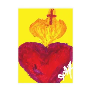 SACRED HEART OF HEAVENLY CARD (Greeting Card Bundles (10, 30, 50 pcs))