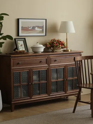 SOLID BLACK WALNUT SIDEBOARDS, MODERN AMERICAN WALNUT SIDEBOARD