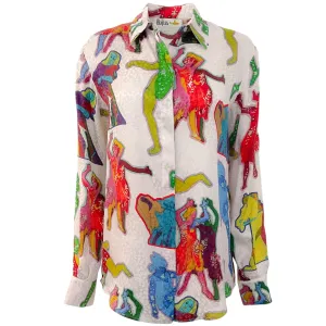 Stella McCartney The Beatles Yellow Submarine Silk Blouse