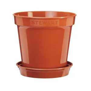 Stewarts Terracotta Plastic Flower Pot