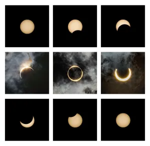 The Whole Process of an Annular Eclipse (Custom Print)