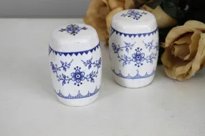 Vintage Blue and White Japanese Salt and Pepper Shaker