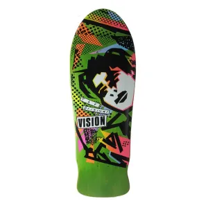 Vision 10" x 30.25" MG Modern Concave Lime Stain Skateboard Deck