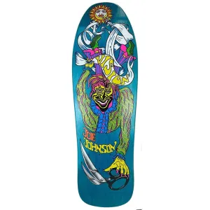 Vision 9.5" x 32" Joe Johnson Scissors Turquoise Stain Skateboard Deck