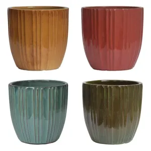 Woodlodge 29cm Glazed Orleans Plant Pots (Choice of 4) - YORLEANS29