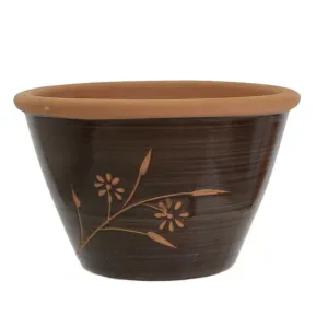 Woodlodge 34cm Brown Bouquet Terracotta Pot - YBOUQBR34