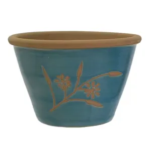 Woodlodge 43cm Light Blue Bouquet Terracotta Pot - YBOUQLB43